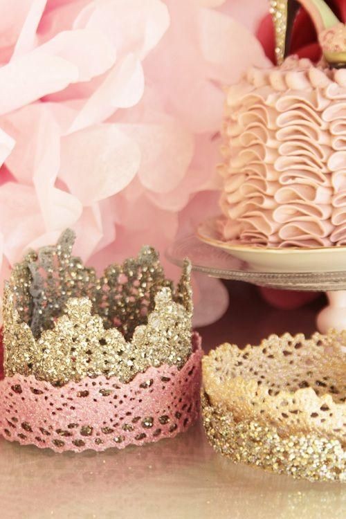 How to make crowns using lace ...Perfect for the d...