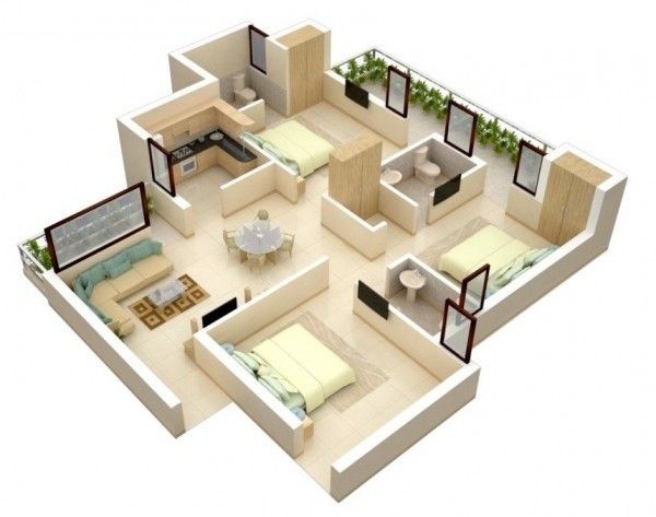 small 3 bedroom floor plans