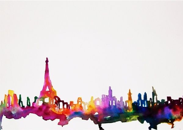 Paris In Watercolor Art Print    @Saundra Deppa Po...