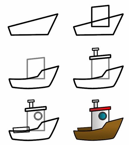 How to draw a cartoon boat step 3 http://www.how-t...