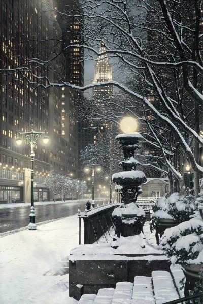 Snow in NYC  Yes, this is a place to visit. Broadw...