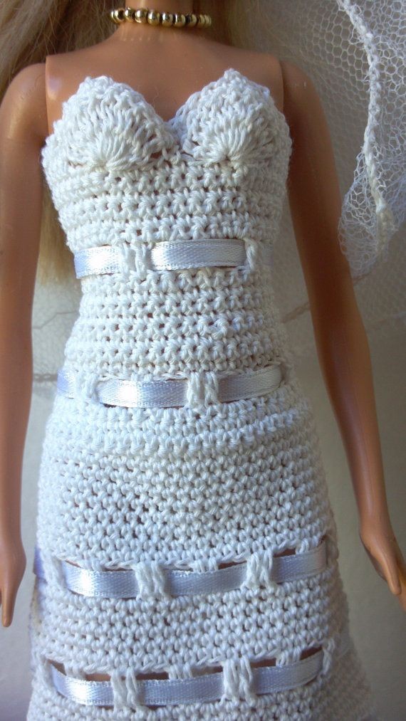Wedding Dress for Barbie Doll by MomDaughterCraft