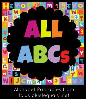 All ABCs ~ alphabet printables from 1+1+1=1.   The...