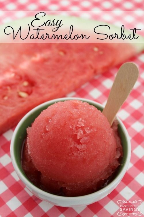 Check out this Easy Watermelon Sorbet Recipe for t...