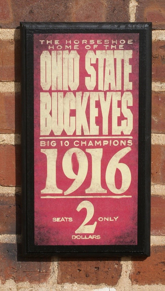 Ohio State Buckeyes Vintage Style Wall Plaque by C...