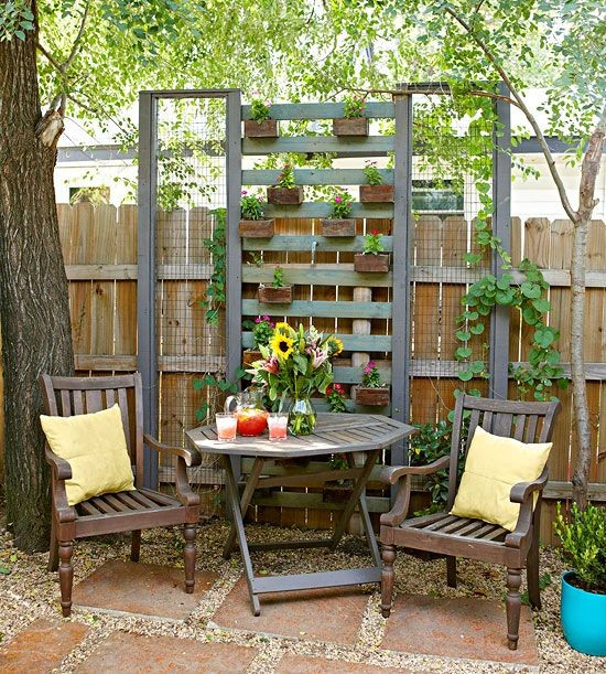 Create a vertical garden by fastening old pallets...