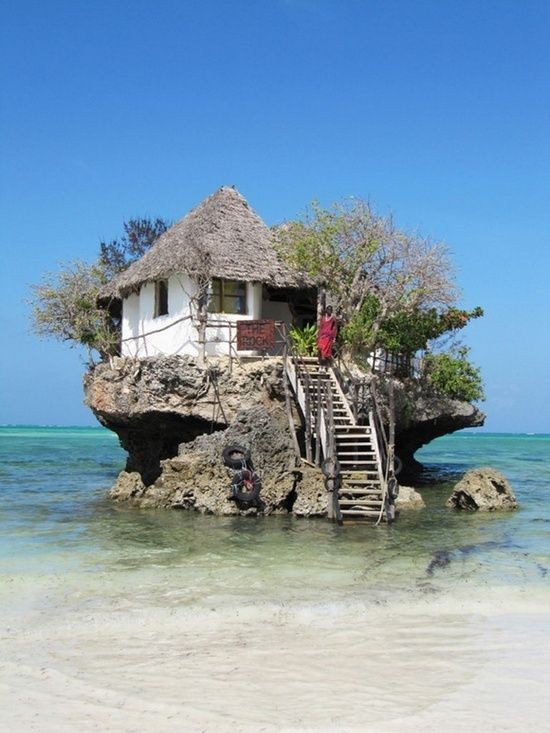 Restaurant on the  Rock, Indian Ocean, Tanzania!
