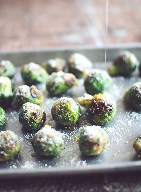 Honey Parmesan Roasted Brussels Sprouts