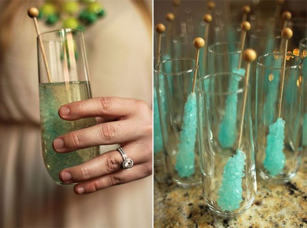 Rock candy champagne  cocktails.  Yyyyeeeesssss.