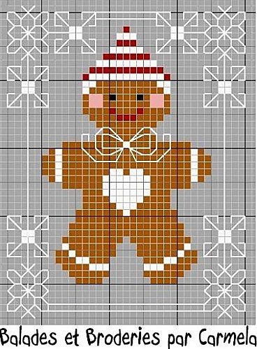 Cross-stitch Mr. Gingerbread ... no color chart av...