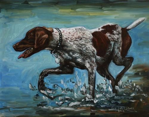 Daily Paintworks - "German Shorthaired Pointer" by...