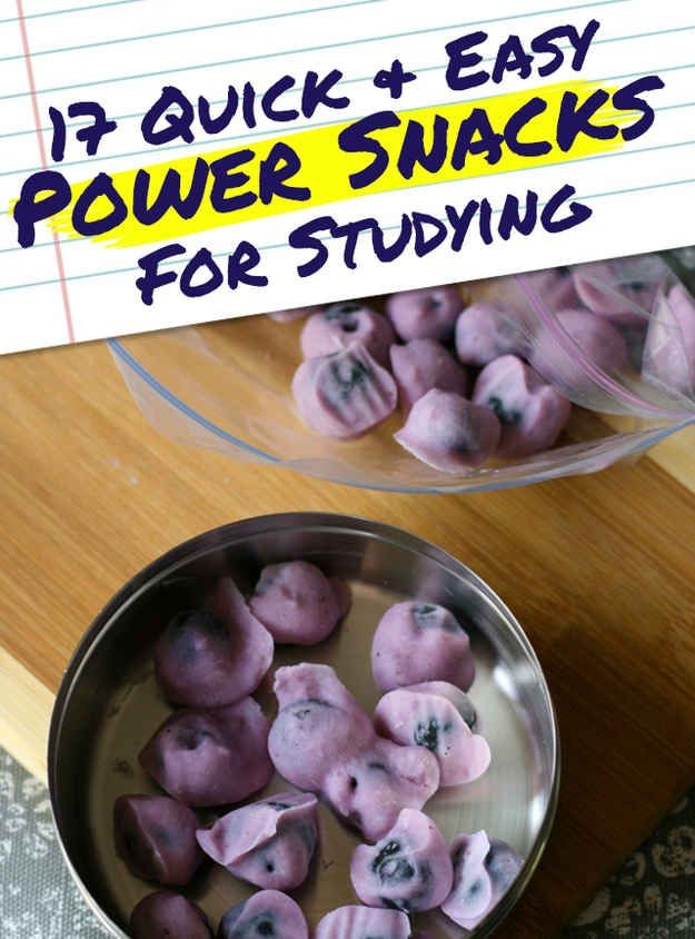 17 Power Snacks For Studying - these all look amaz...