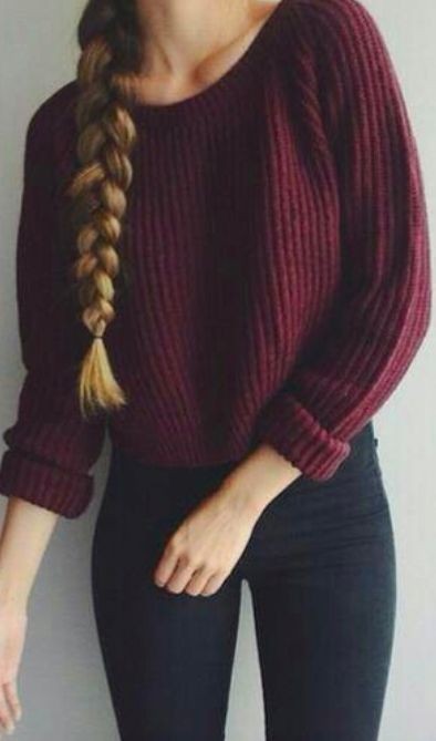#street #style / burgundy knit