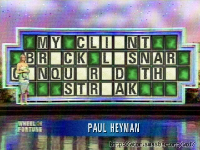 Paul Heyman on Wheel Of Fortune
