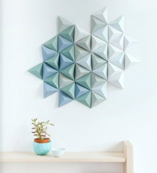 Paper wall sculpture made with Canson paper and a...