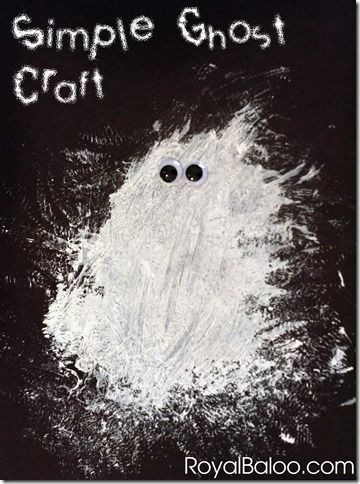 Simple Ghost Craft made with just white paint and...