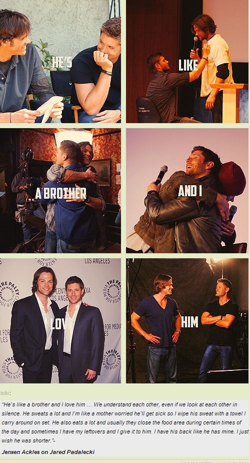 Jensen talking about Jared and their brotherly bon...