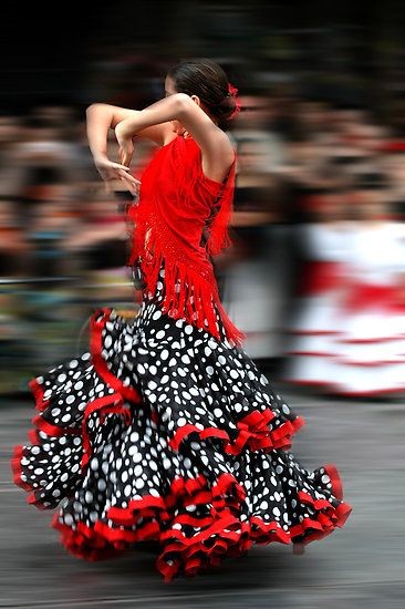 flamenco...see the movement!The crowd is a blurr b...