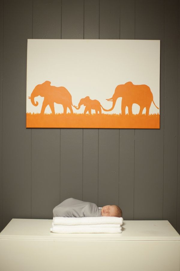 I so want an elephant themed girl's room if I have...