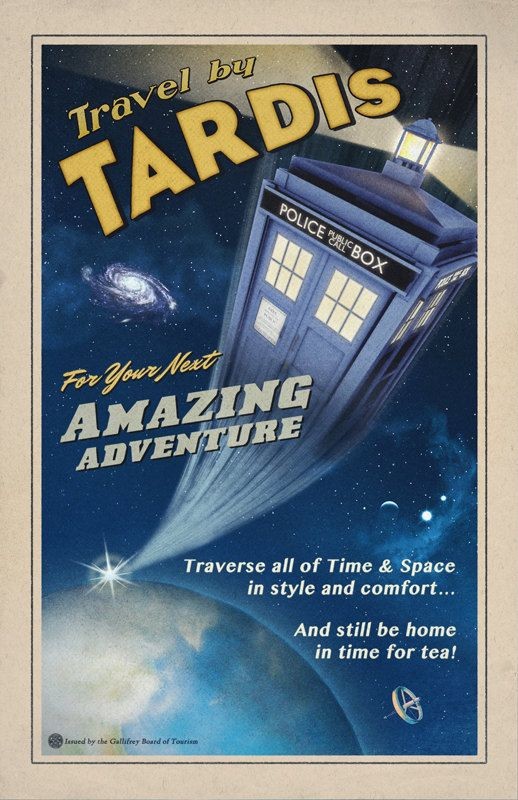 Travel by TARDIS // 8x10 print on heavy cardstock...