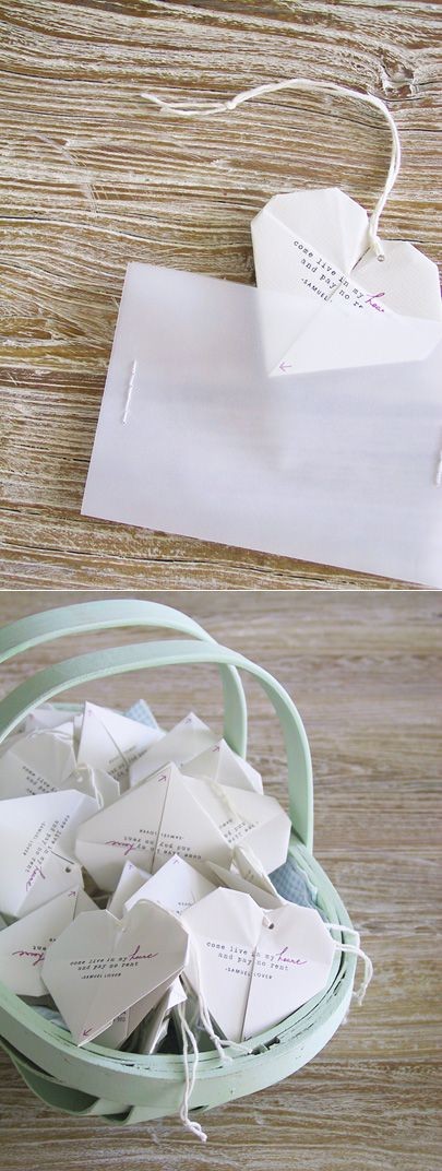"Origami Heart Invitations
The tutorial is here:...