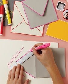 Outline the edges of your envelopes with a Sharpie...