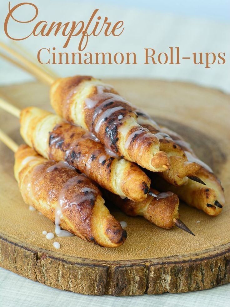 Campfire Cinnamon Roll-ups. This is a must have ca...