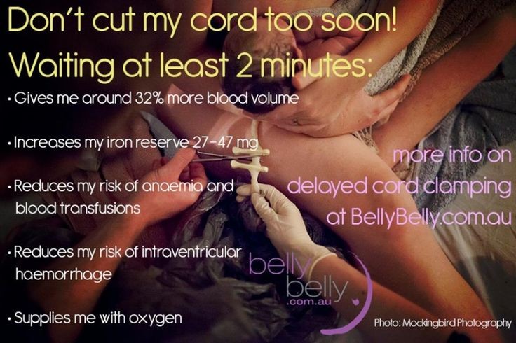 Delayed Cord Clamping. People are surprised when I...