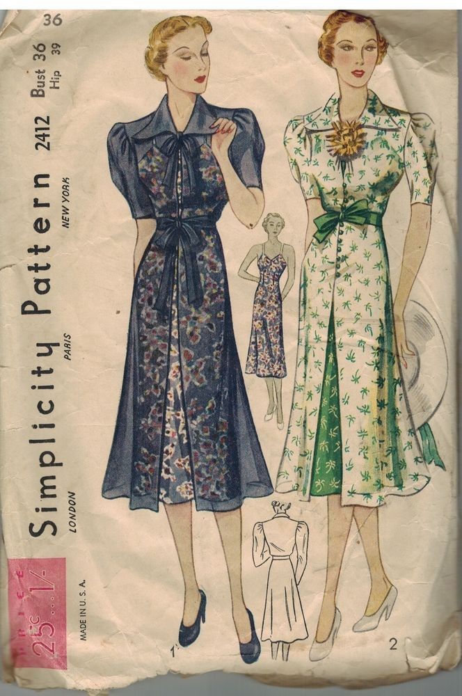 30s vintag fashion color illustration dress cockta...