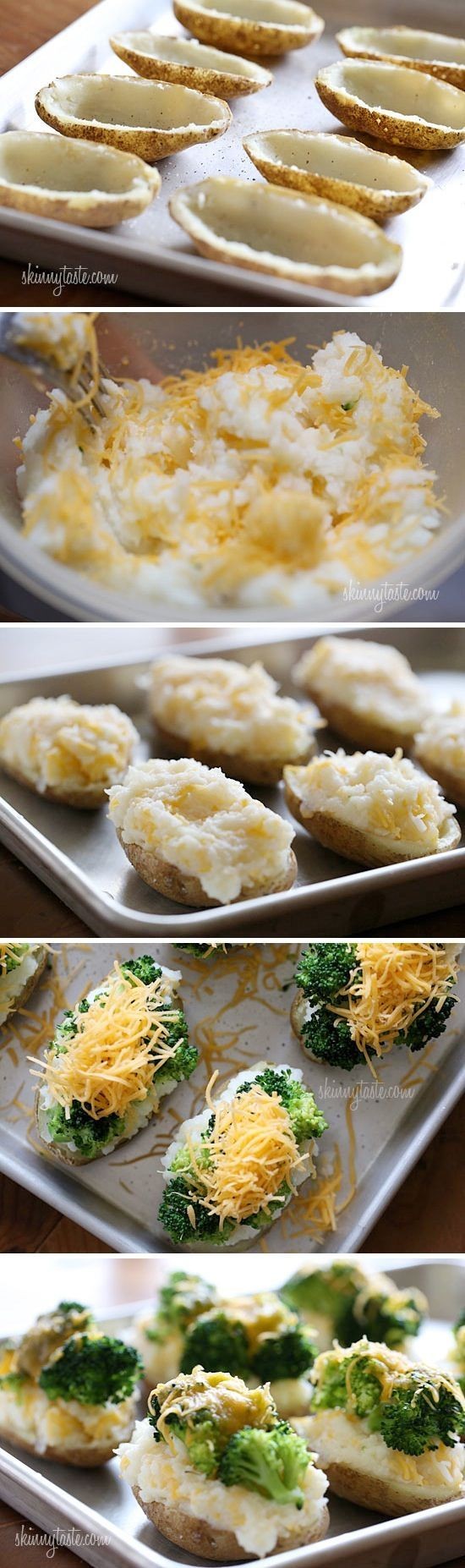 Broccoli and Cheese Twice Baked Potatoes.