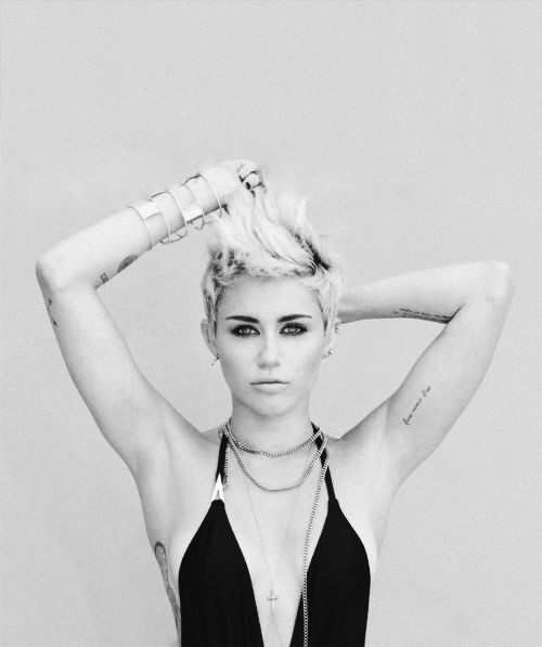 Miley Cyrus's short hair. Personally I think she r...