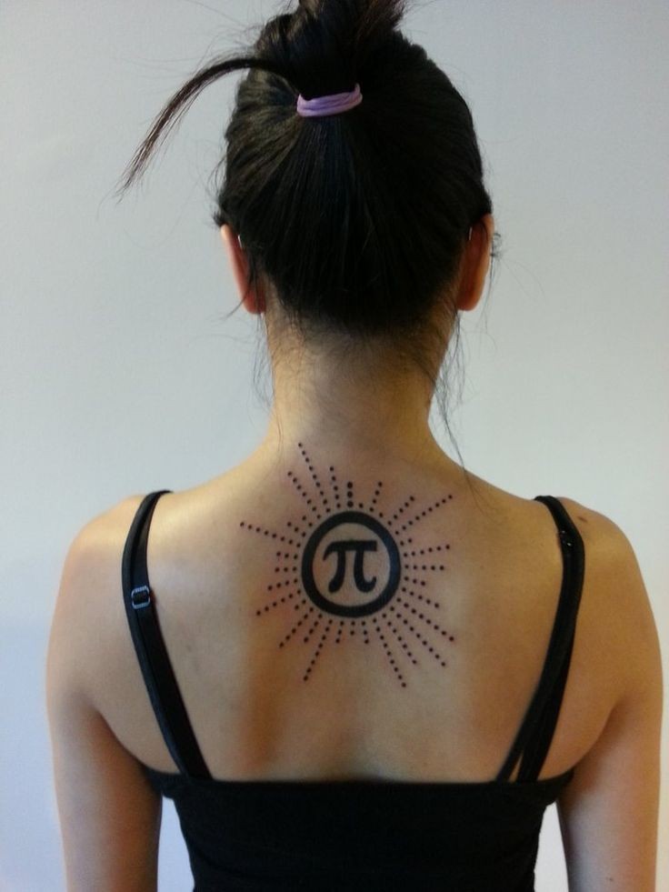 Pi tattoo-starting at the top, the dots represent...