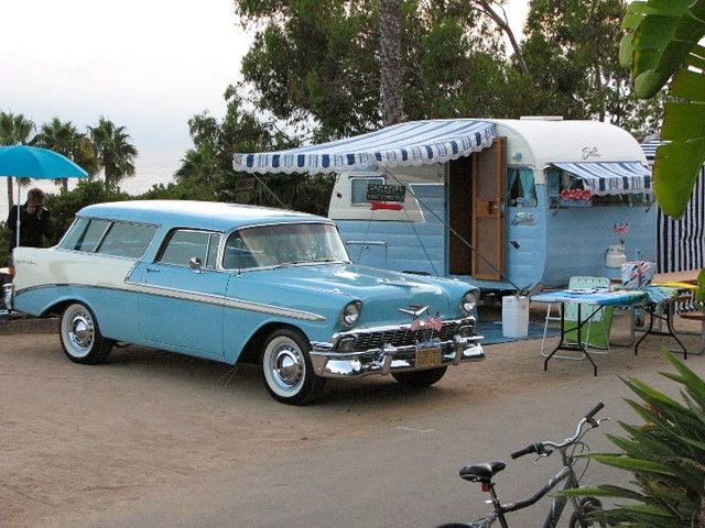 1956 Shasta  [1956 Chevrolet   Nomad tow]  David &...