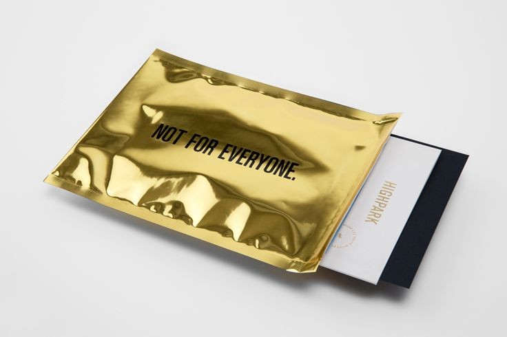 Gold foil envelope and print by Face for Mexican l...