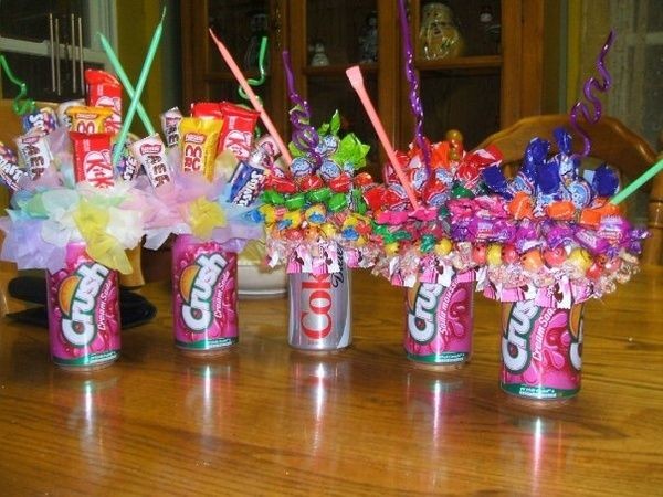 Candy and Soda Bouquets. So much fun to make and r...