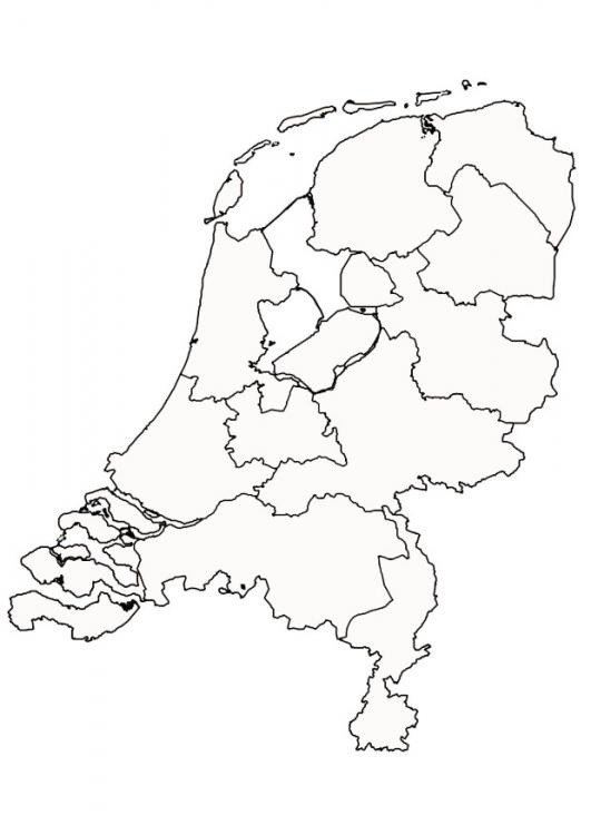 Kleurplaat van Nederland