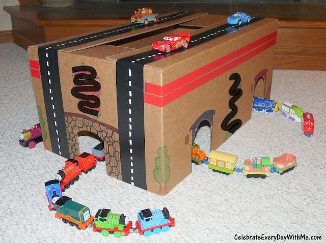 Cardboard Box Tunnel: If you've got an old box and...