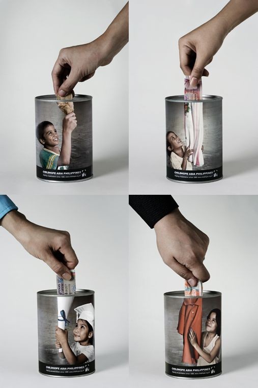 Childhope Donation Cans by BBDO Guerrero