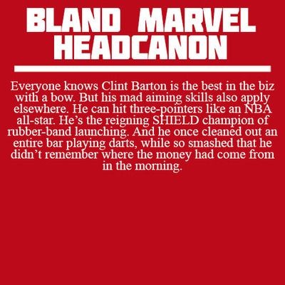 Bland Marvel Headcanons. Accepted as truth