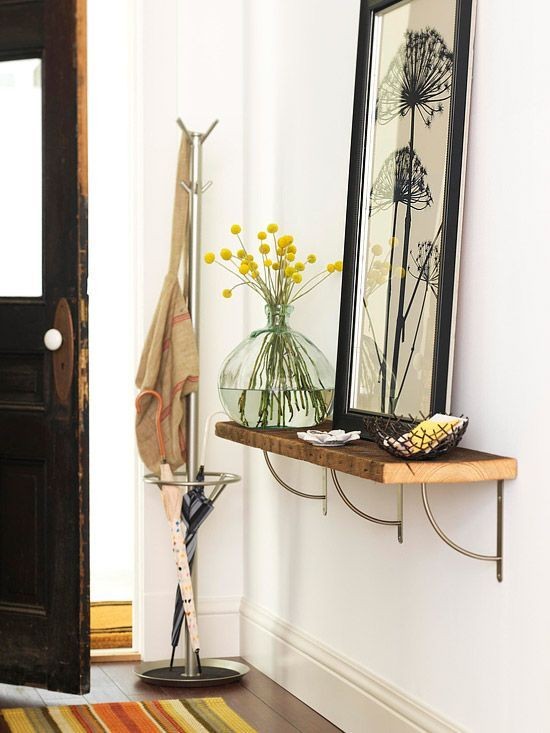 Make Space in a Small Hallway - Love this idea b/c...