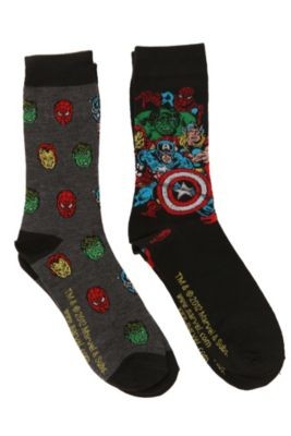 Marvel Universe Heroes Men's Crew Socks 2 Pack