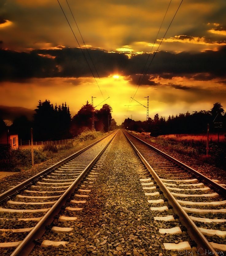 Yellow Sunset #railroad