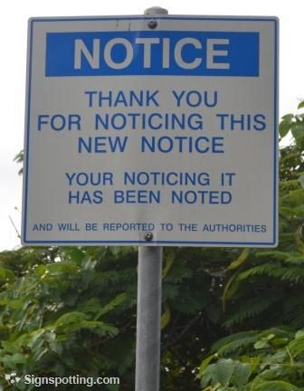Notice at Brisbane Powerhouse Lawns