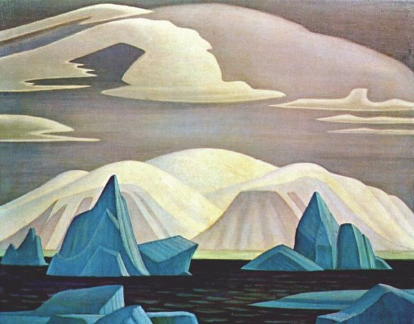 Lawren Harris - "Icebergs and Mountains, Greenland...