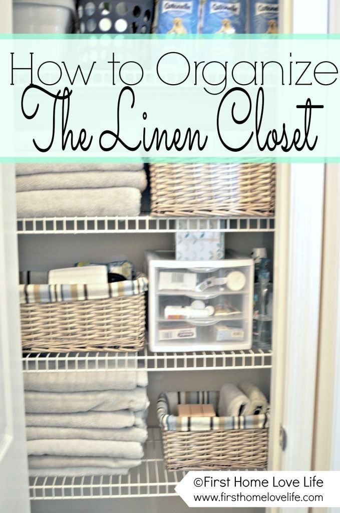 Great tips  for getting the linen closet in order!