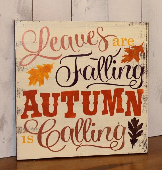 FALL Sign/Leaves are Falling Autumn is Calling/Sub...