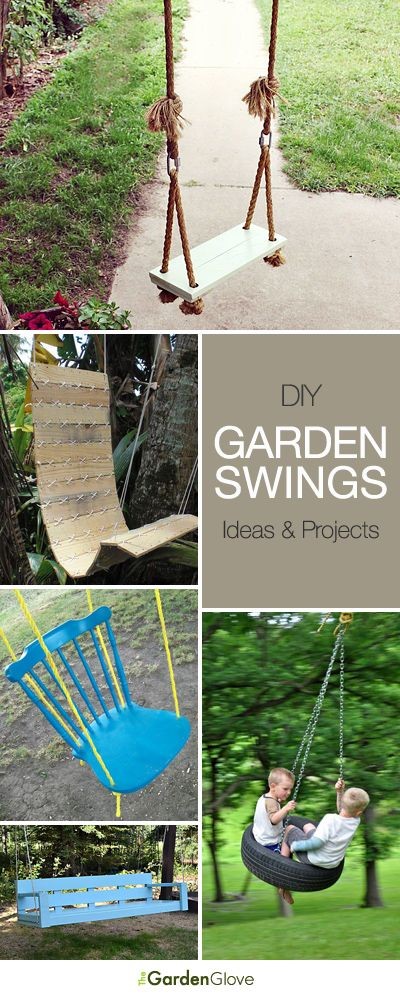 DIY Garden Swings • Lots of Ideas  Tutorials...