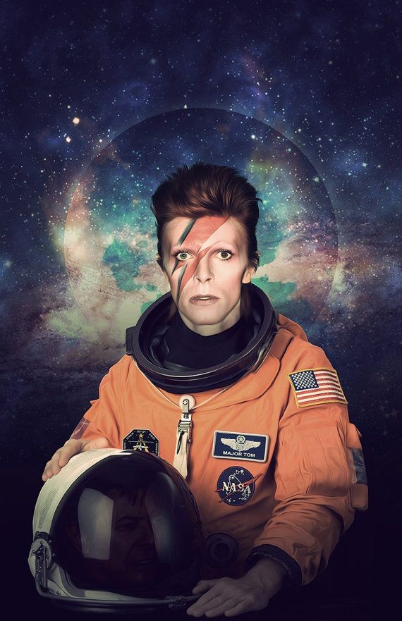David Bowie Astronaut Poster A Major Tom Space por...