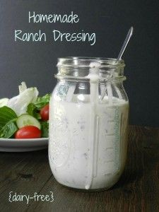 Homemade Ranch Dressing:Ingredients :coconut milk,...