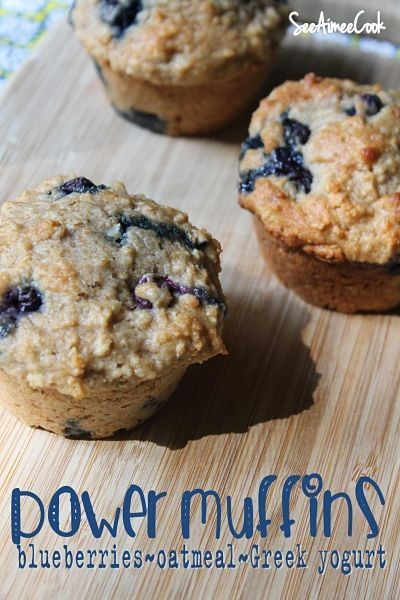 See Aimee Cook: Power Muffins (blueberries, oatmea...